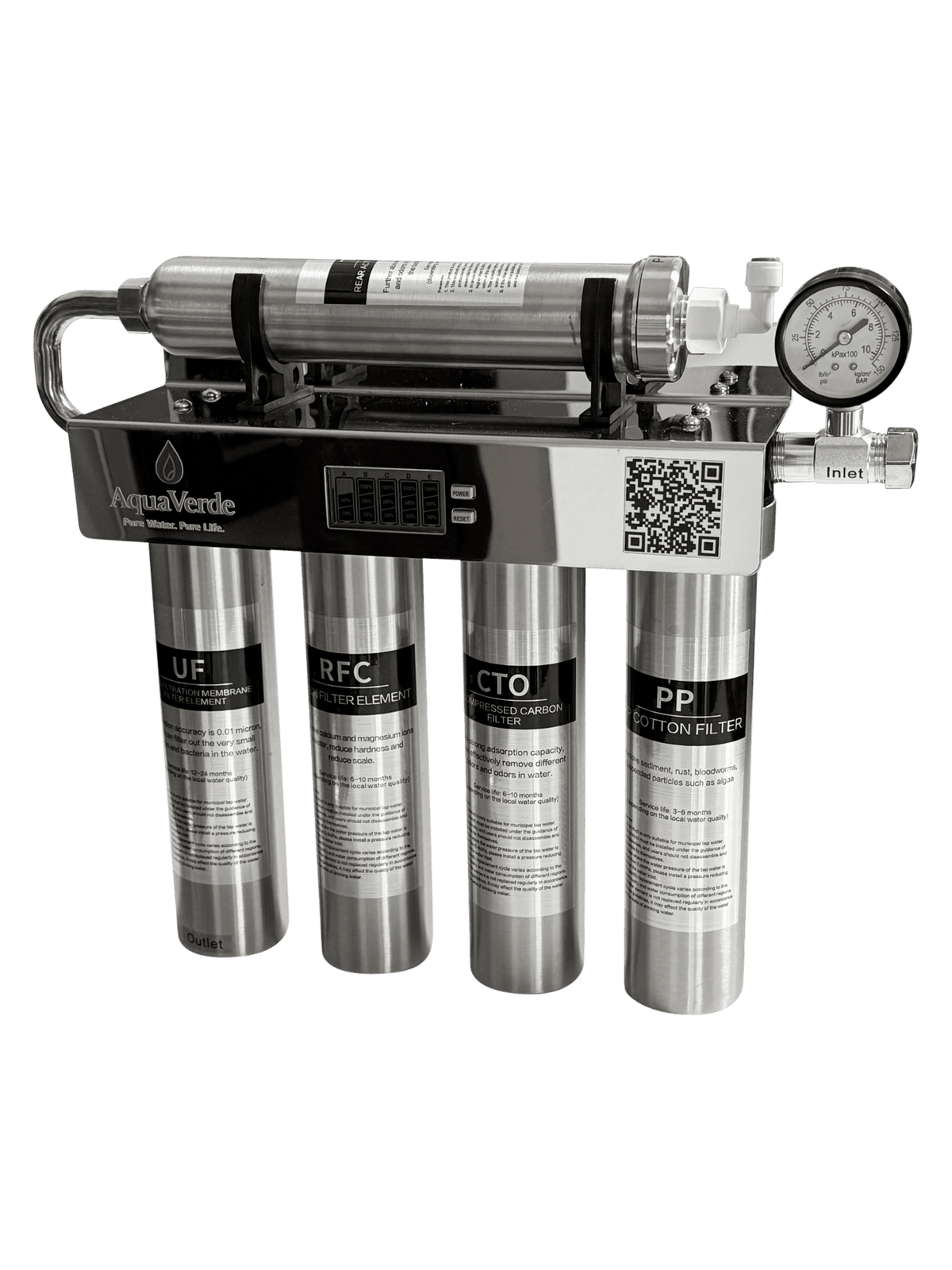 AquaVerde PURE UF5 – system ultrafiltracji pod zlew ze stali nierdzewnej